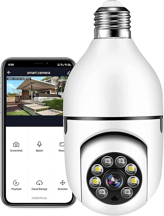 Cámara de Seguridad Wifi tipo bombilla 360º HD