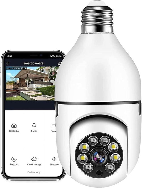 Cámara de Seguridad Wifi tipo bombilla 360º HD