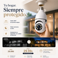 Cámara de Seguridad Wifi tipo bombilla 360º HD